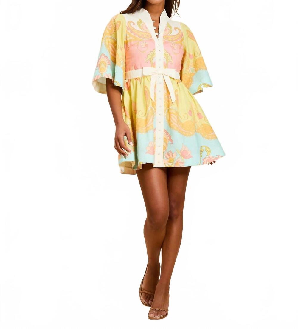NEW MESTIZA NEW YORK carmen mini dress in venetian paisley